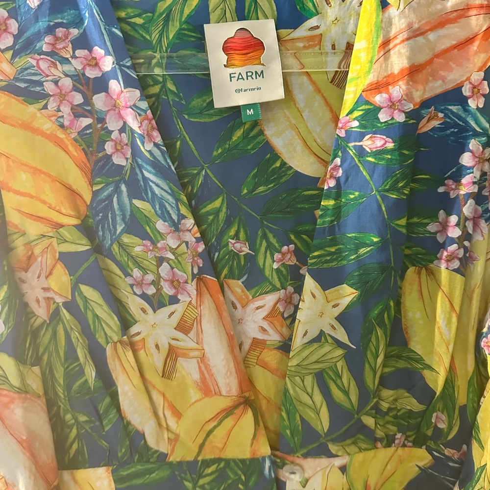 FARM Rio Tropical Floral Puff-Sleeve Midi Dress - Picture 5 of 9